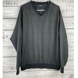 Nike Golf Gray Pullover Windbreaker Jacket Pockets Mens Large Pockets Slicky